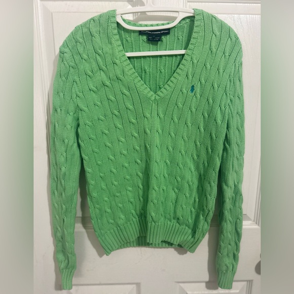 Ralph Lauren Sweaters - Ralph Lauren Light Green V-Neck Sweater